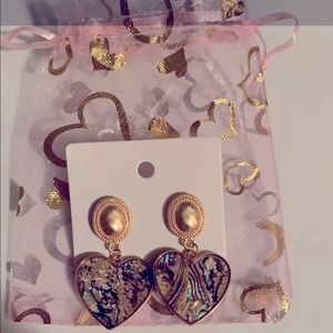 Hand made heart earrings!